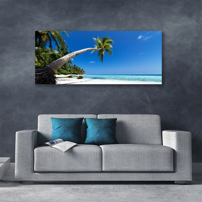 Leinwand-Bilder Strand Palme Meer Landschaft