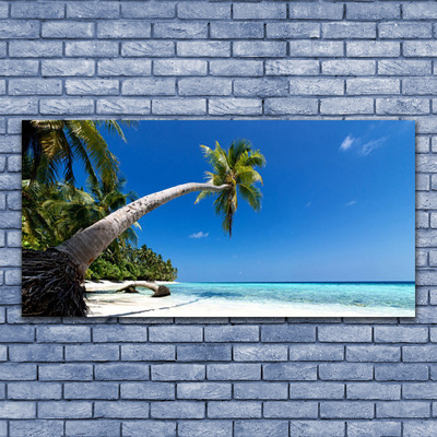 Leinwand-Bilder Strand Palme Meer Landschaft