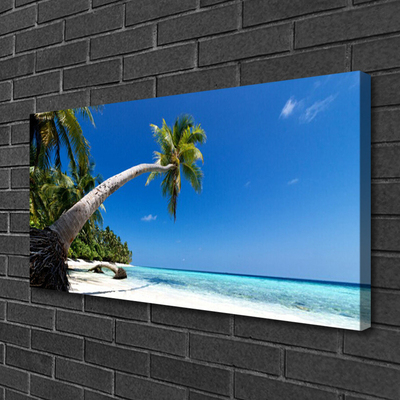 Leinwand-Bilder Strand Palme Meer Landschaft