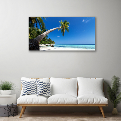 Leinwand-Bilder Strand Palme Meer Landschaft