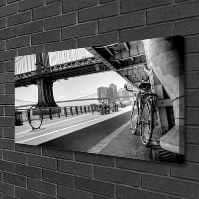 Leinwand-Bilder Brücke Straße Fahrrad Architektur