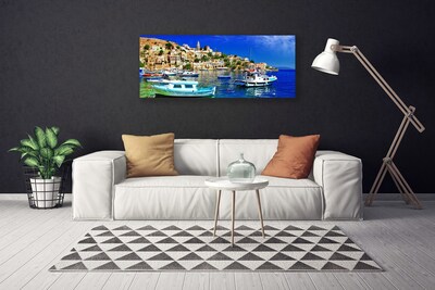 Leinwand-Bilder Boote Stadt Meer Landschaft