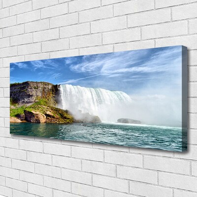 Leinwand-Bilder Wasserfall Meer Natur