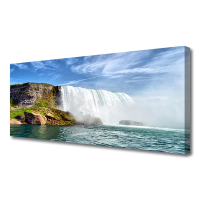 Leinwand-Bilder Wasserfall Meer Natur