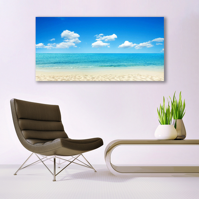 Tulup Acrylglasbilder Wandbilder Dekobild 140x70 Meer Strand Landschaft 
