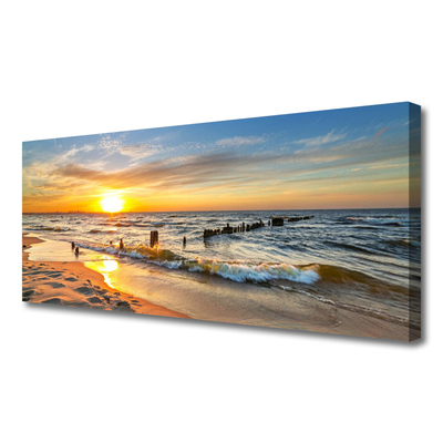 Wandbilder 100x50 Glasbild Druck auf Glas Meer Strand Landschaft