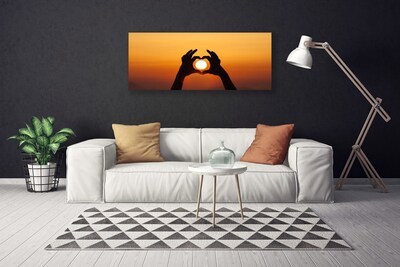 Leinwand-Bilder Sonne Hände Landschaft