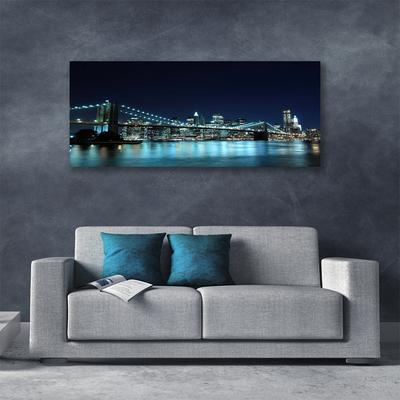 Leinwand-Bilder Brücke Meer Architektur