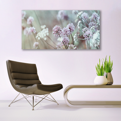 Tulup Leinwand-Bilder Wandbild Canvas Kunstdruck 125x50 Blumen Pflanzen 