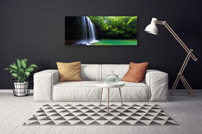 Leinwand-Bilder Wasserfall Wald Natur