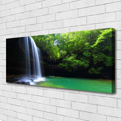 Leinwand-Bilder Wasserfall Wald Natur