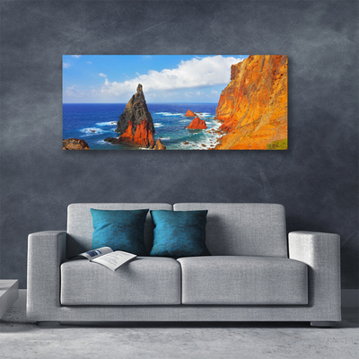 Leinwand-Bilder Felsen Meer Landschaft