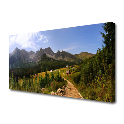 Leinwand-Bilder Gebirge Wald Natur