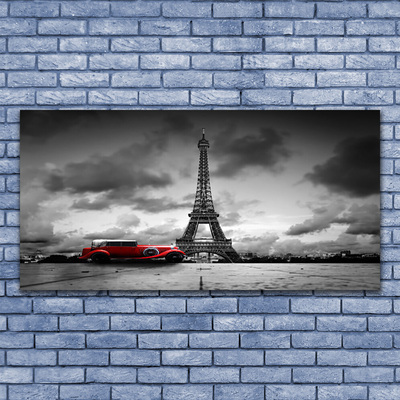 Leinwand-Bilder Eiffelturm Auto Architektur