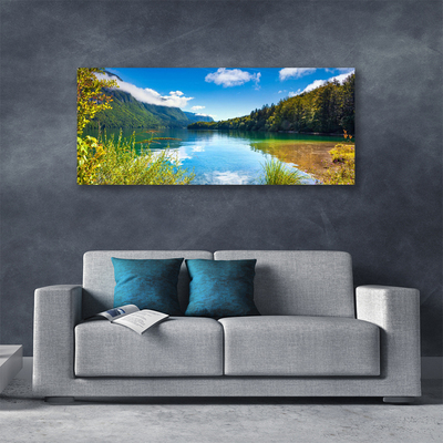 Leinwand-Bilder Gebirge Wald See Natur