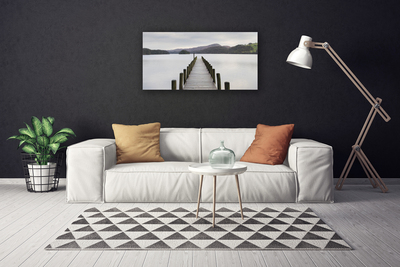 Leinwand-Bilder Meer Brücke Architektur
