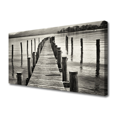 Leinwand-Bilder Meer Brücke Architektur
