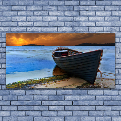 Leinwand-Bilder Strand Boot Meer Landschaft