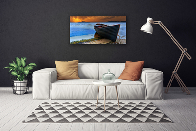 Leinwand-Bilder Strand Boot Meer Landschaft