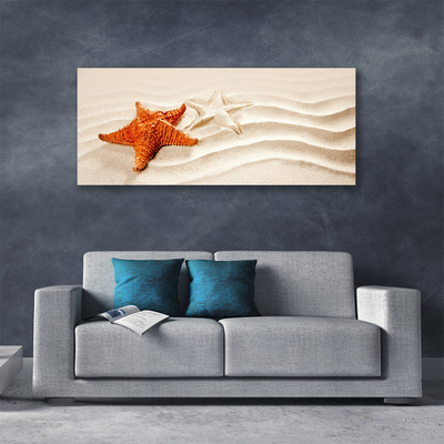 Leinwand-Bilder Seesterne Sand Kunst