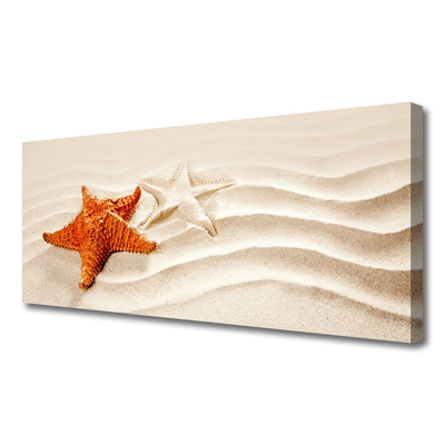 Leinwand-Bilder Seesterne Sand Kunst