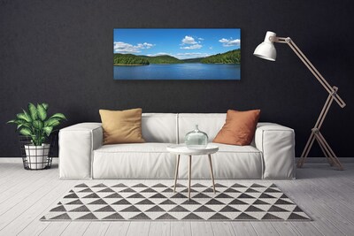 Leinwand-Bilder See Wald Landschaft