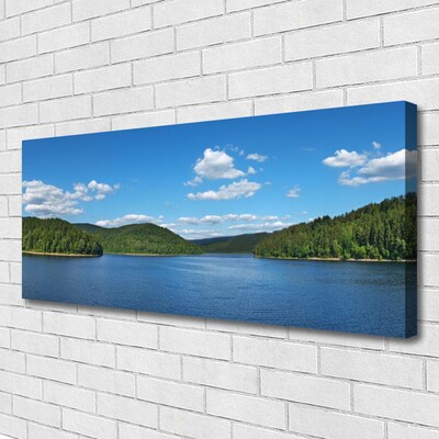 Leinwand-Bilder See Wald Landschaft