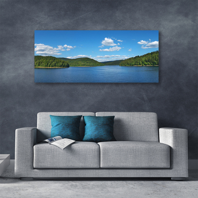 Leinwand-Bilder See Wald Landschaft