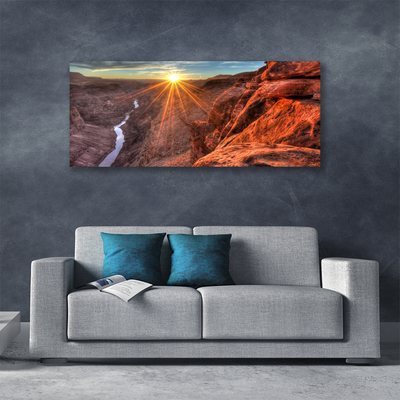 Leinwand-Bilder Sonne Wüste Landschaft