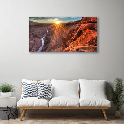 Leinwand-Bilder Sonne Wüste Landschaft