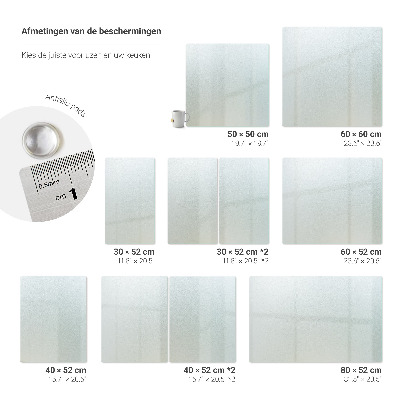 Abdeckplatte ceranfeld Rechteckig halbtransparent