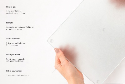 Abdeckplatte Ceranfeld in rechteckiger Form aus halbtransparentem Material