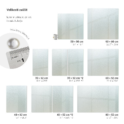 Abdeckplatte ceranfeld Rechteckig halbtransparent