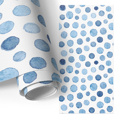 Klebefolie Möbel mit blauem Punktmuster