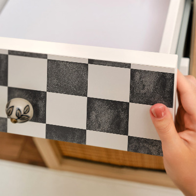 Klebefolie für möbel Schachbrettkunst