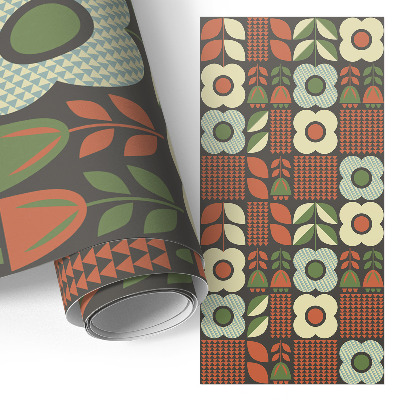 Möbelsticker mit Blumenfolklore-Motiv