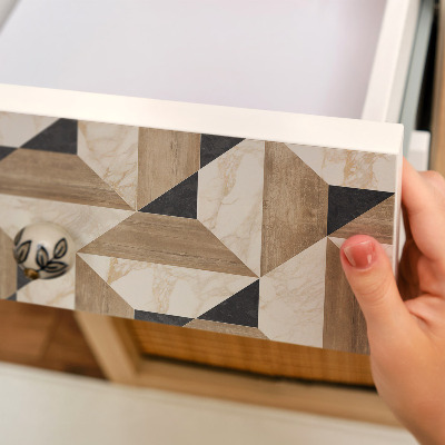 Möbelsticker Holz mit marmor