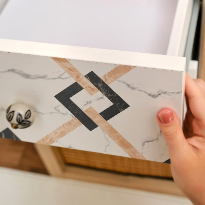 Klebefolie für möbel Flechtwerk auf marmor