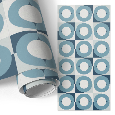 Möbelsticker mit blauen Rädern