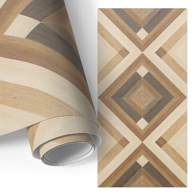 Möbelfolie mit Holzmosaik‑Dekor