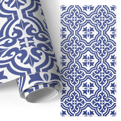 Klebefolie Möbel mit blauem Muster