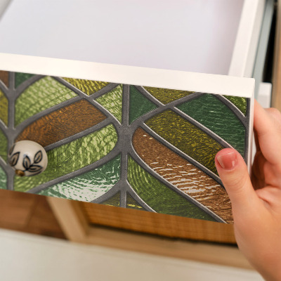 Klebefolie möbel Buntglasblätter