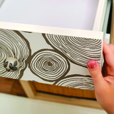 Klebefolie möbel Holzkreise