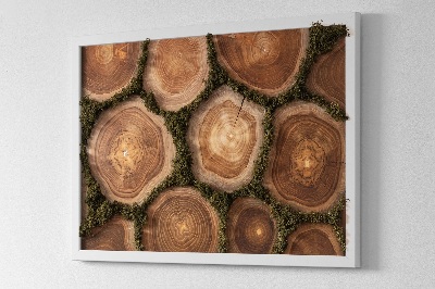 Wand moos bild Querschnitt des Baumstamms