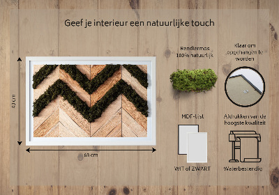 Stylegreen moosbild Fischgrät-dielen