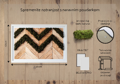 Stylegreen moosbild Fischgrät-dielen