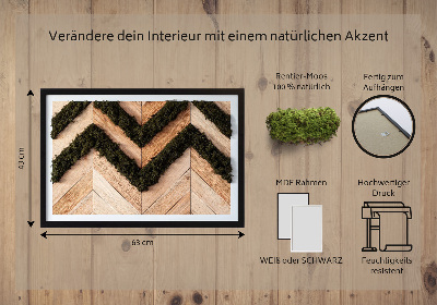Stylegreen moosbild Fischgrät-dielen