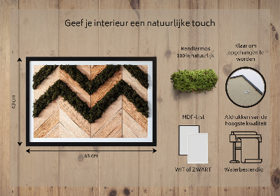Stylegreen moosbild Fischgrät-dielen