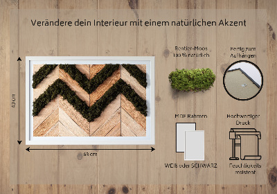 Stylegreen moosbild Fischgrät-dielen