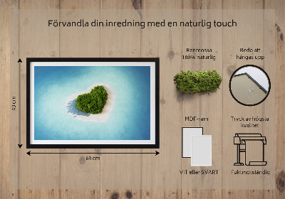 Moosbild Herzförmige Insel
